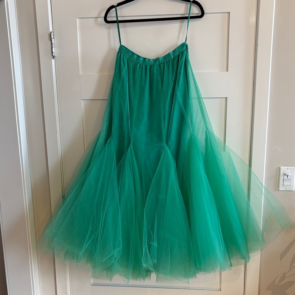 Hutch Vibrant Green Tulle Midi Skirt -- NWT